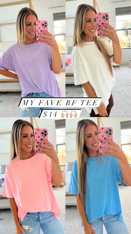 code SPRINGLTK My fave bf tees! I size up to med for a more oversized fit but if you like more fitted go with your true size 

#LTKsalealert #LTKSpringSale