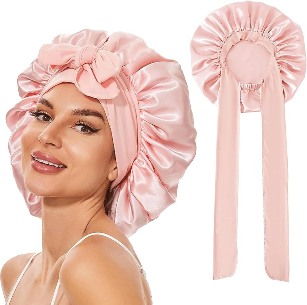 Seidenhaube zum Schlafen Lange Haare, Silk Bonnet Weiche und Bequeme, Bonnet Seide, Hair Bonnet, ... | Amazon (DE)