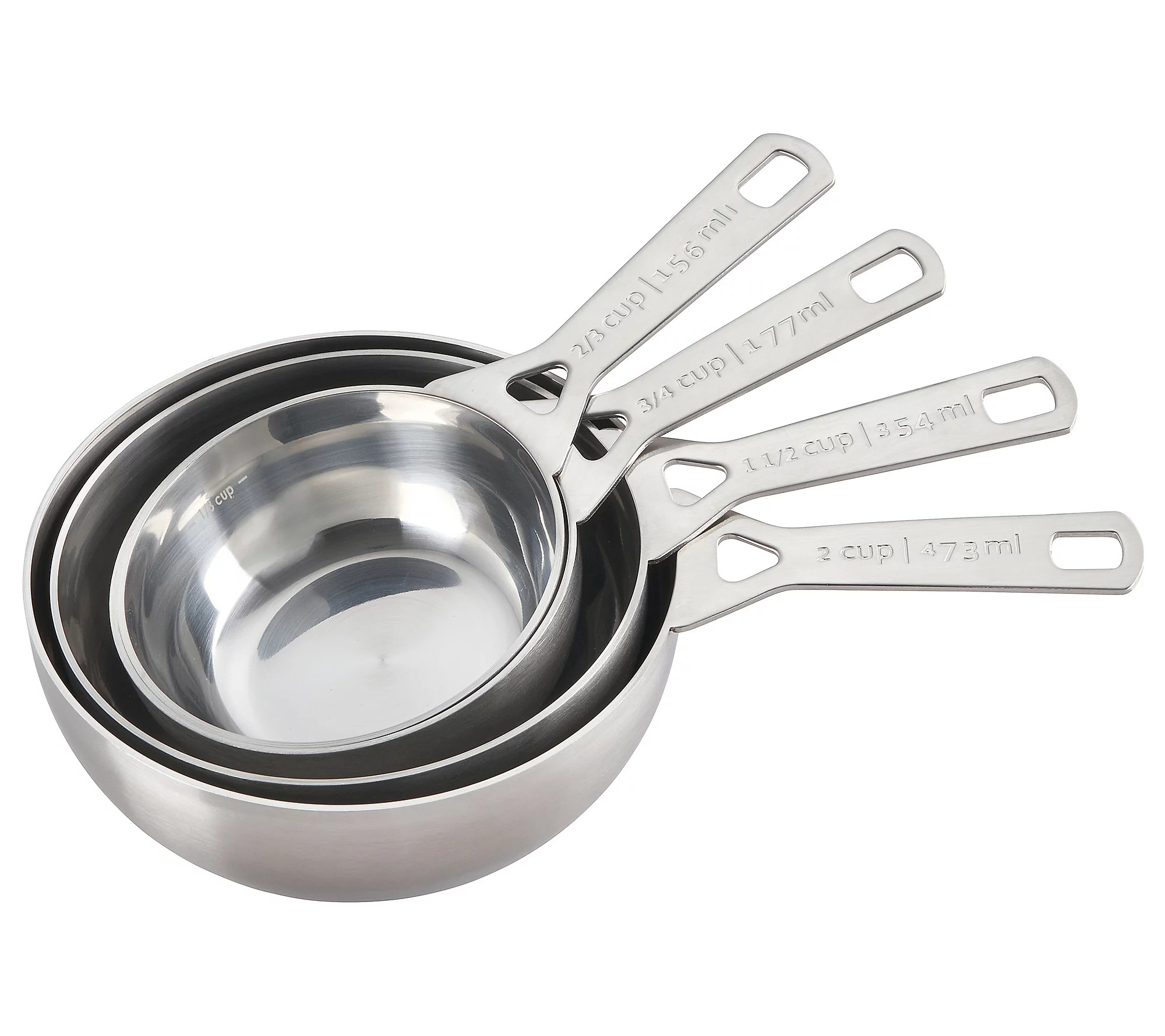 Le Creuset Stainless Steel Baking Measuring Cup s Set of 4 | QVC