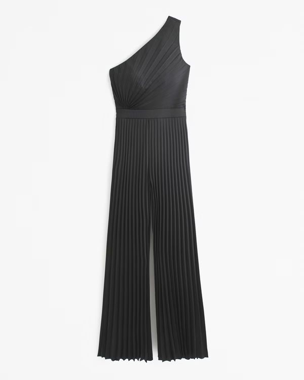 Women's The A&F Giselle Pleated One-Shoulder Jumpsuit | Women's Dresses & Jumpsuits | Abercrombie... | Abercrombie & Fitch (US)