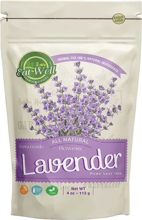 Eat Well Lavender Flowers - 4oz | Dried Lavender Petals | for Lavender Tea | Edible Culinary Lave... | Amazon (US)