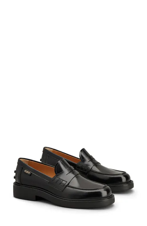 Tod's Penny Loafer in Nero at Nordstrom, Size 11.5Us | Nordstrom