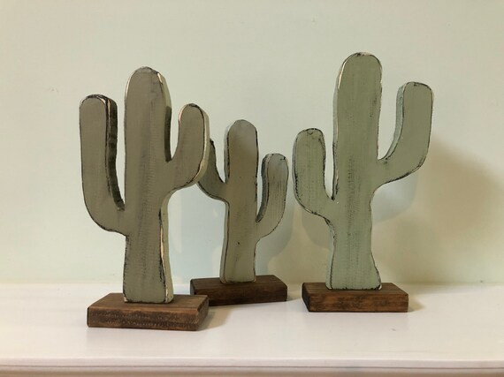 3 Piece Cactus Set / Cactus Decor / Cactus Shelf Sitters / | Etsy | Etsy (US)