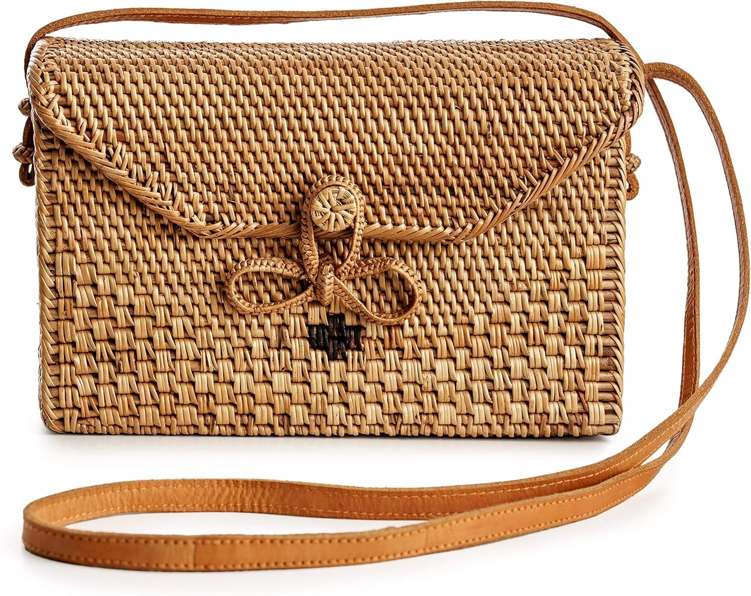 Square Rattan Bag for Women - Handmade Rattan Straw Bags - Wicker Purse - Boho Bag - Square Ratta... | Amazon (US)