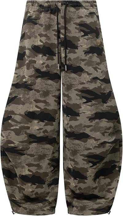 Aelfric Eden Womens Baggy Barrel Sweatpants Mens Camo Wide Leg Sweatpants Unisex Y2k Streetwear V... | Amazon (US)