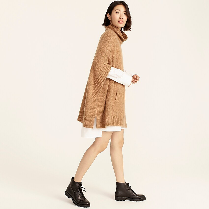 Relaxed turtleneck poncho | J. Crew US