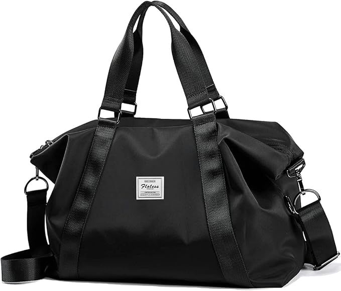 Travel Duffel Bag, Sports Tote Gym Bag, Shoulder Weekender Overnight Bag for Women | Amazon (US)