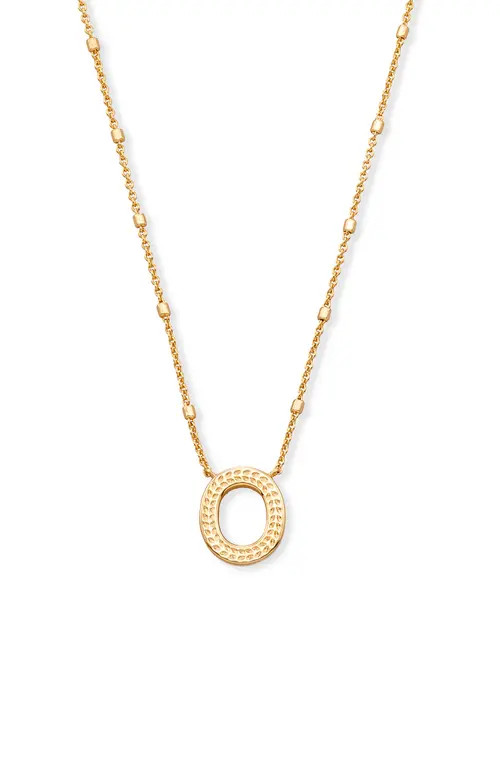 Kendra Scott Initial Pendant Necklace in Gold Metal-O at Nordstrom | Nordstrom