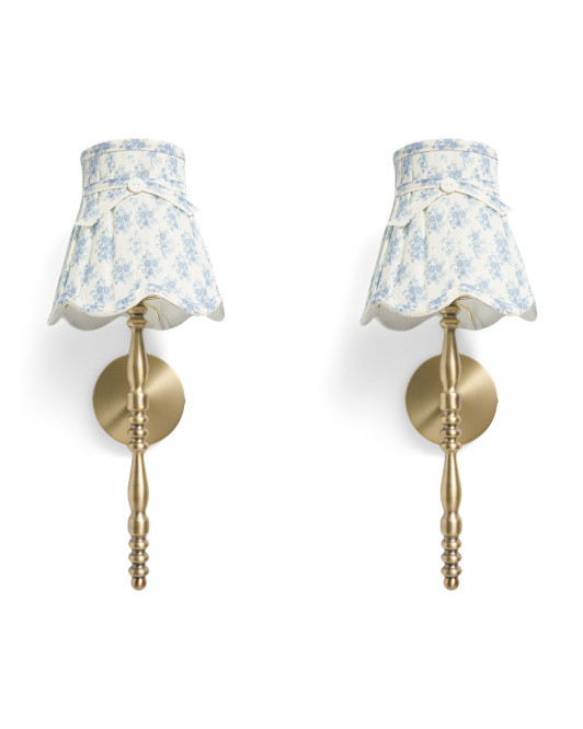 2pk Floral Shade Metal Rechargeable Sconces | Home | Marshalls | Marshalls
