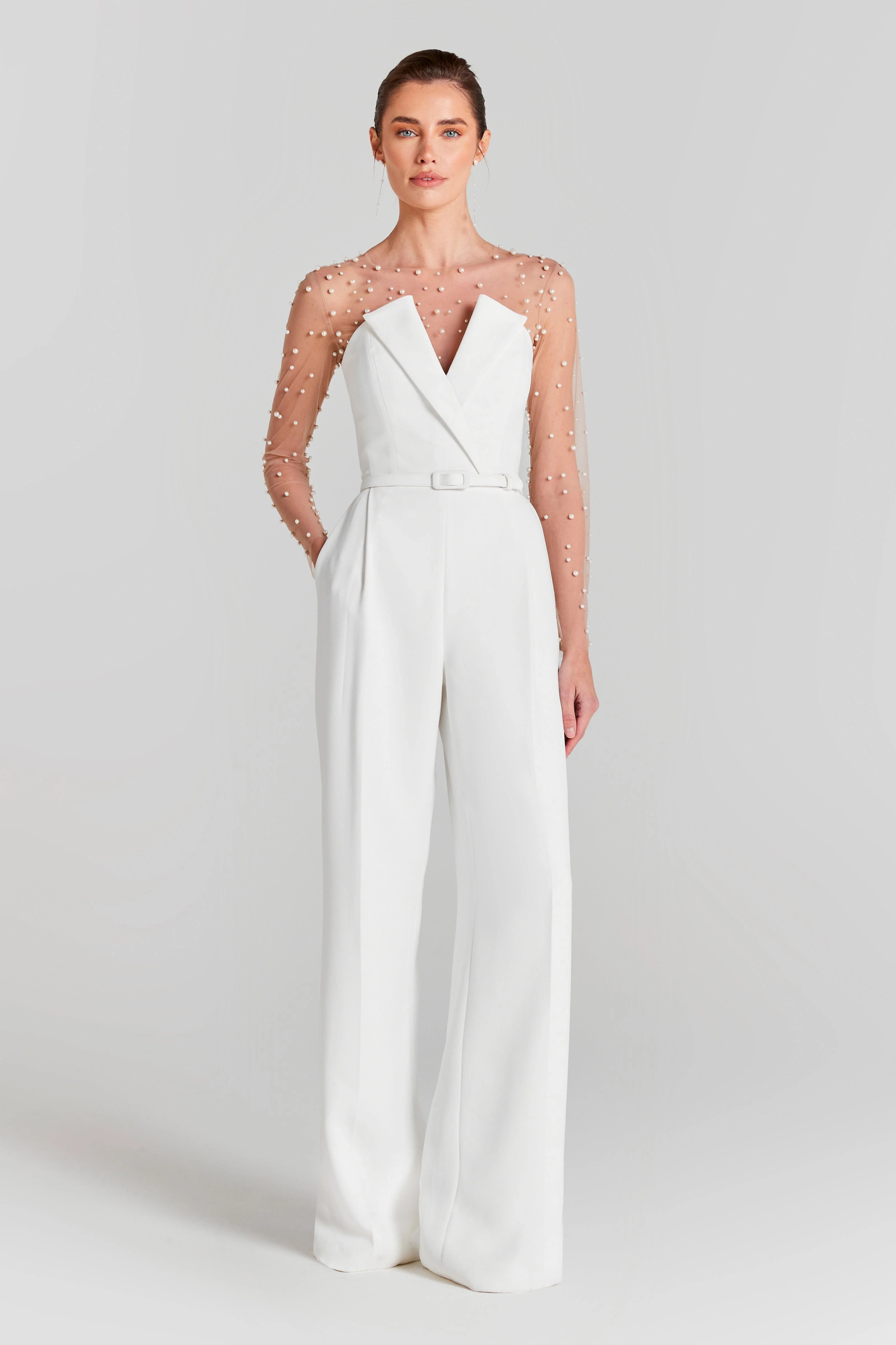 Vanessa White Jumpsuit | Nadine Merabi