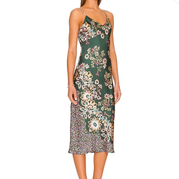 Free People Your Better Side Midi Slip Dress Silky Floral Print Siz Sm Md Lg NWT | Poshmark