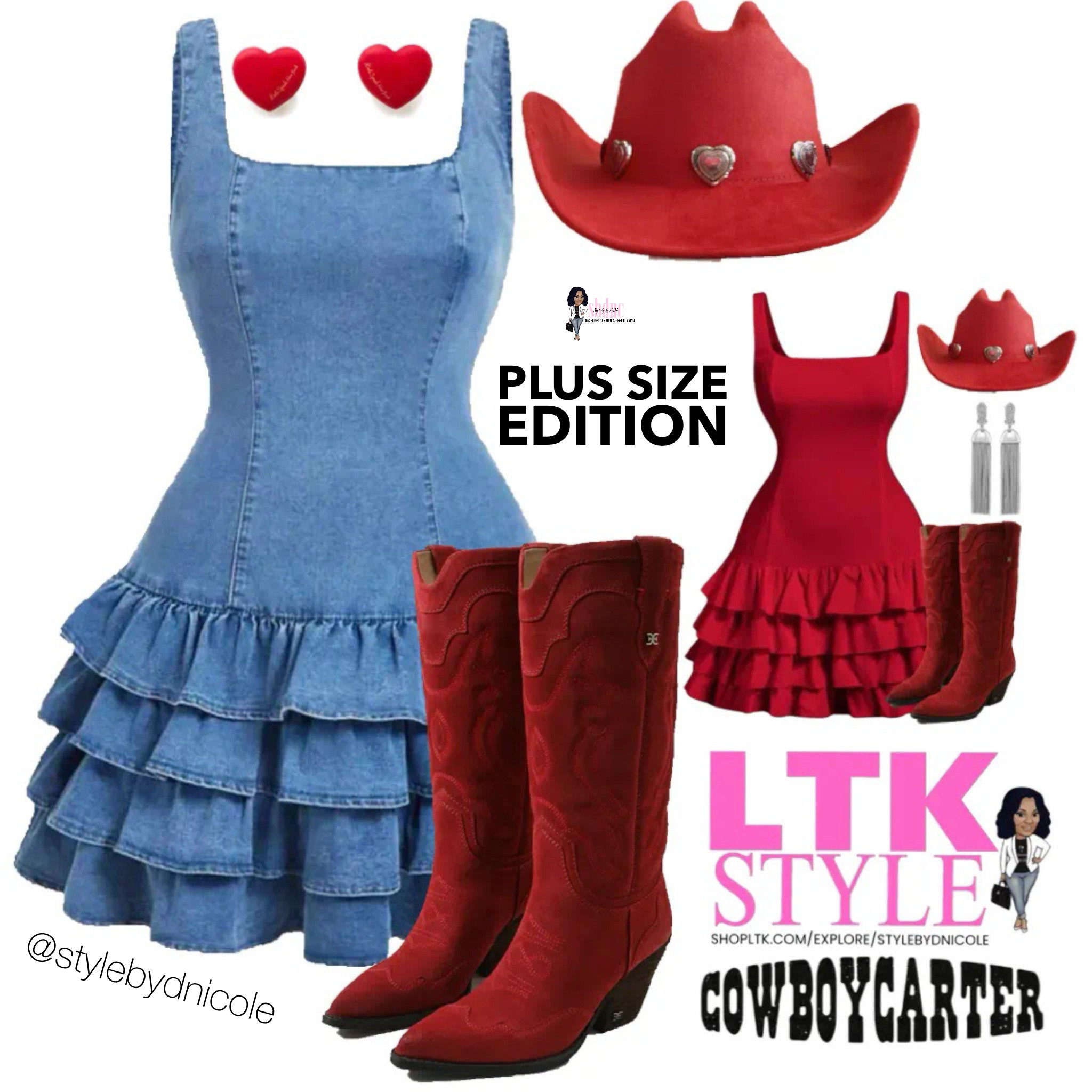 Options! 
You can choose red on red or red on denim, either way you're going to look INCREDIBLE! 

#LTKMidsize #LTKParties #LTKPlusSize