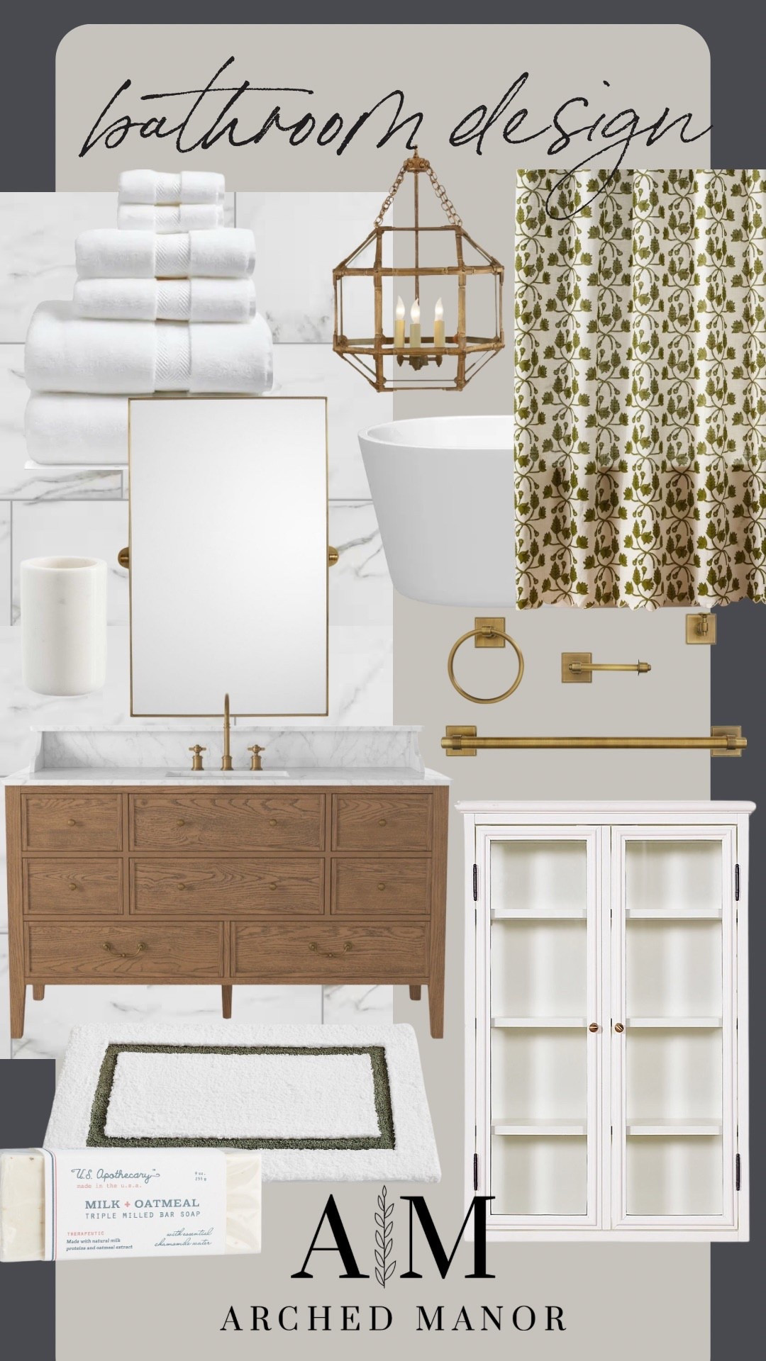 Bathroom favorites! I love this shower curtain, it adds just the right amount of color to any neutral space. 

#LTKHome #LTKSeasonal