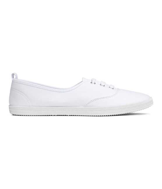 H&M - Fabric Shoes - White - Women | H&M (US)