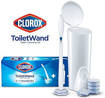 Clorox ToiletWand Disposable Toilet Cleaning Kit, Brush, Bathroom Cleaning System with Storage Ca... | Amazon (US)