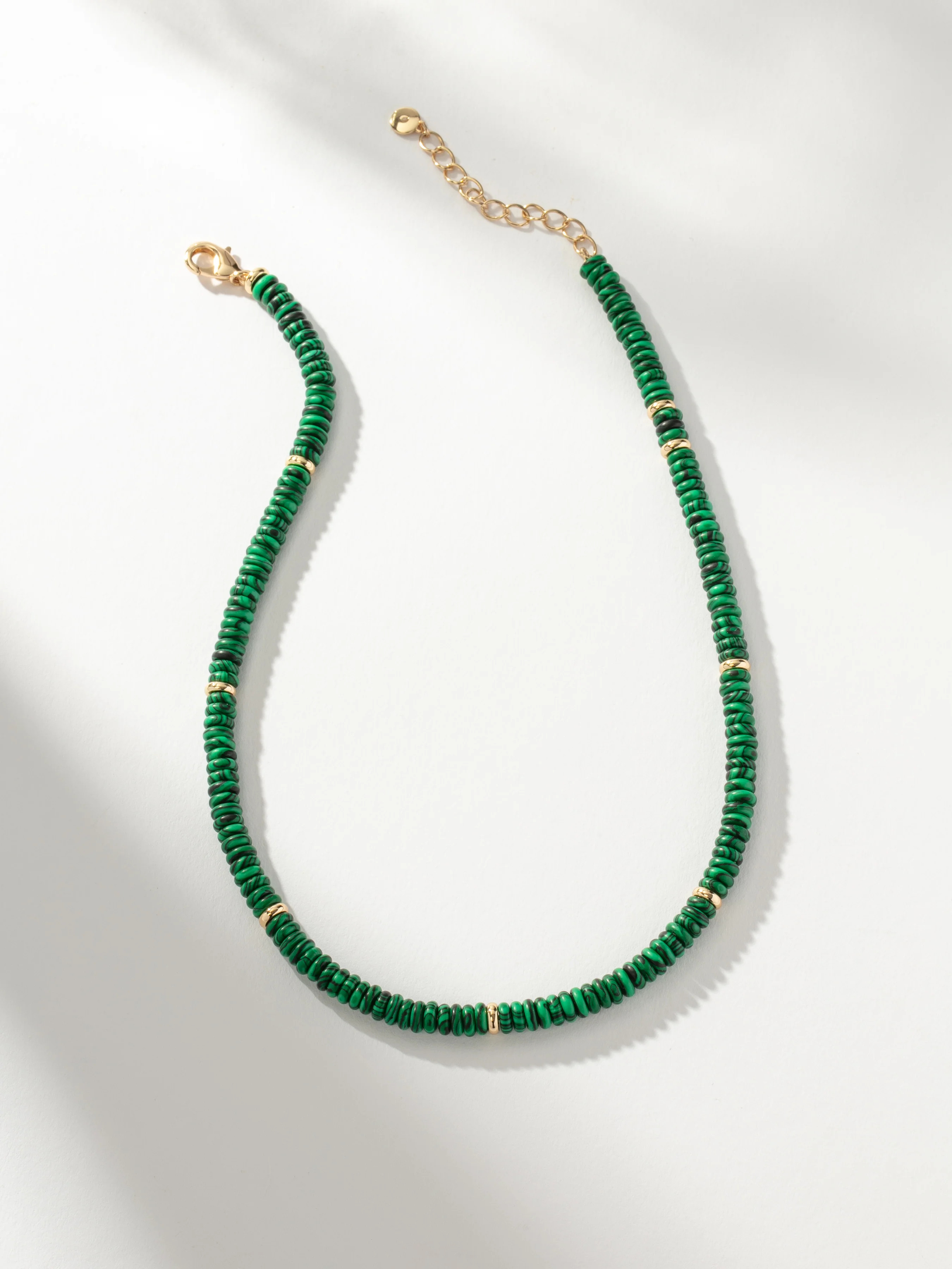 Venice Beaded Necklace in Gold and Green | Uncommon James | Uncommon James