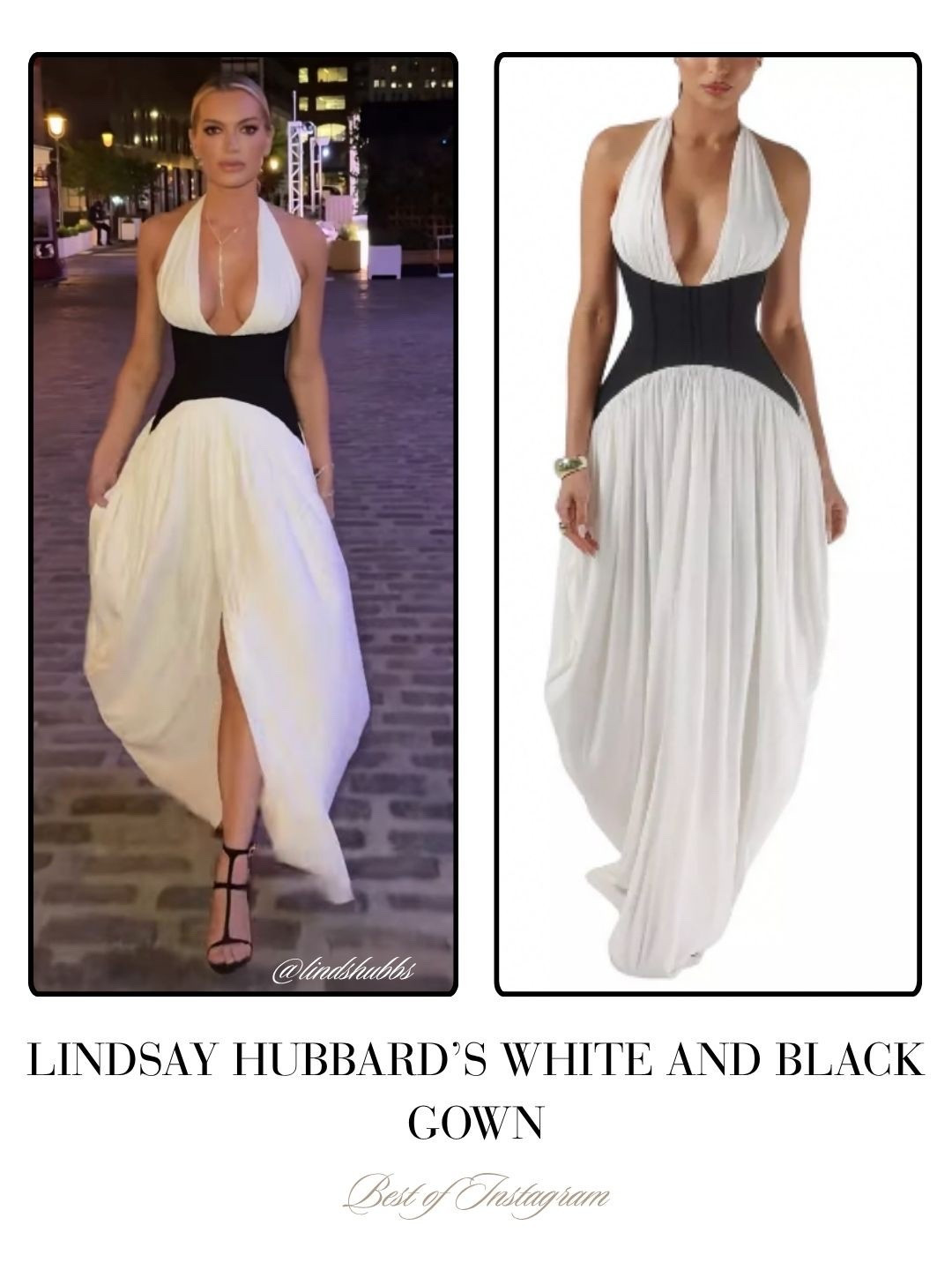 Lindsay Hubbard’s White and Black Gown 📸 = @lindshubbs