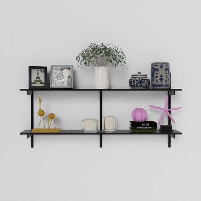Modern Shelving 6-in D x 24-in L Aluminum Aluminum Rectangular Bracket shelf | Lowe's