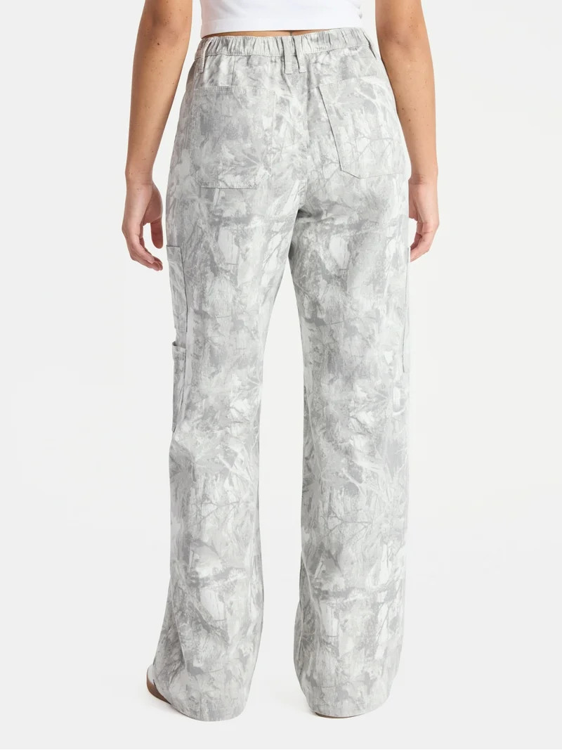 No Boundaries Cargo Wide Leg Jeans, 31.5" Inseam, Women's | Walmart (US)