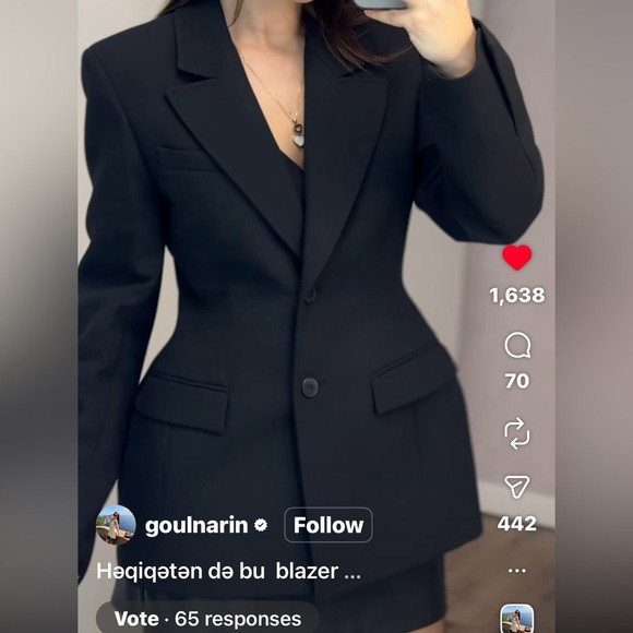 Zara Black hourglass Women's Blazer | Poshmark