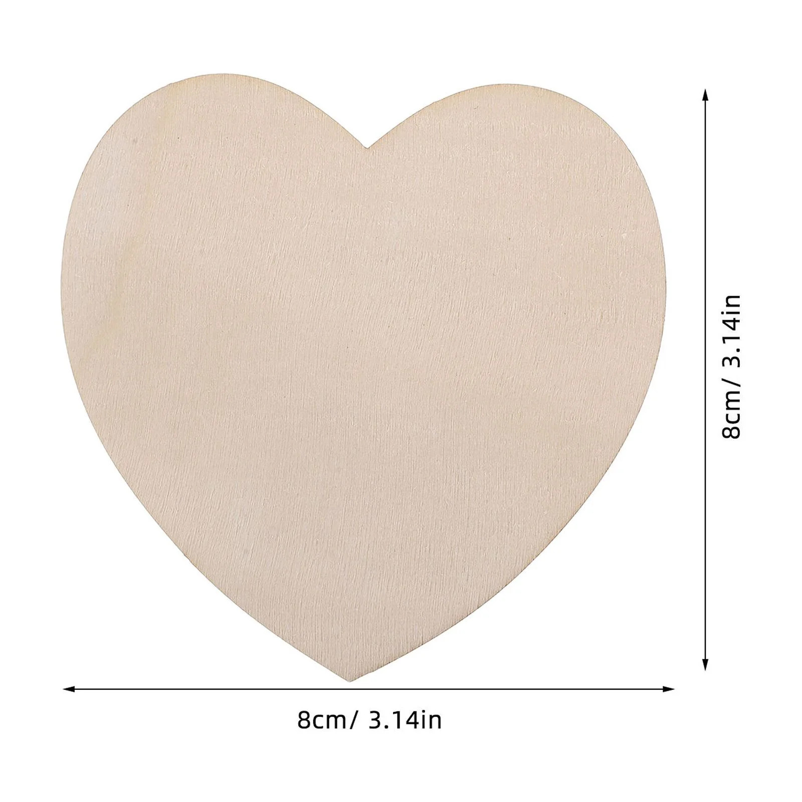 GOOHOCHY Heart Shaped Wooden Slices for Decor Beige Natural Wood DIY Craft Unfinished Hearts for ... | Walmart (CA)