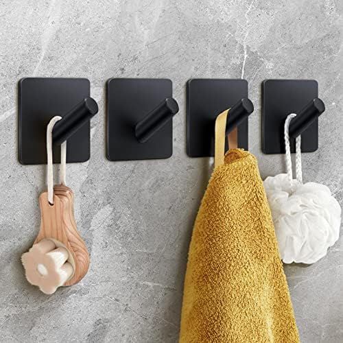 Heavy Duty Adhesive Hooks, XdgeLoad Bath Towel Hooks 4-Pack, Adhesive Wall Hooks for Bathrooms/Co... | Amazon (US)
