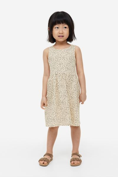 Patterned Cotton Dress - Dark blue/floral - Kids | H&M US | H&M (US + CA)