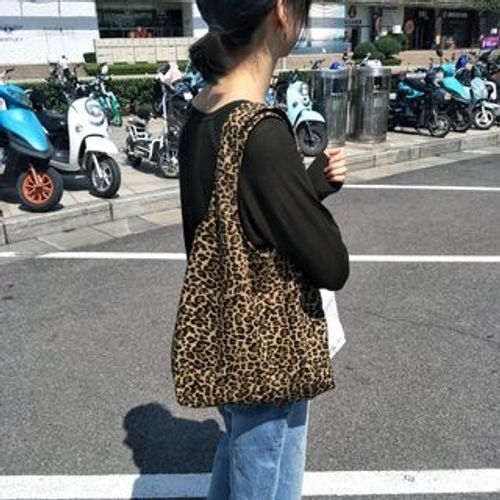 Basaran - Leopard Print Canvas Tote Bag | YesStyle | YesStyle Global