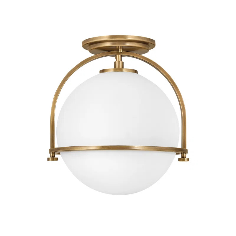 Mccormick Glass Semi Flush Mount | Wayfair North America