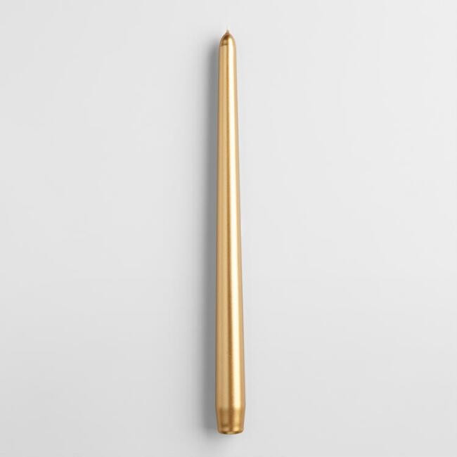 Metallic Gold Taper Candles, Set of 4 | World Market