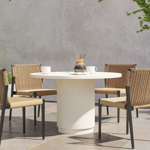 Fluted Indoor/Outdoor Bistro Table (44") | West Elm (US)