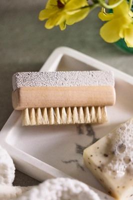 Pumice Stone + Boar Bristle Exfoliating Brush | Terrain