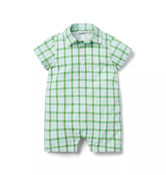 Baby Gingham Polo Romper | Janie and Jack