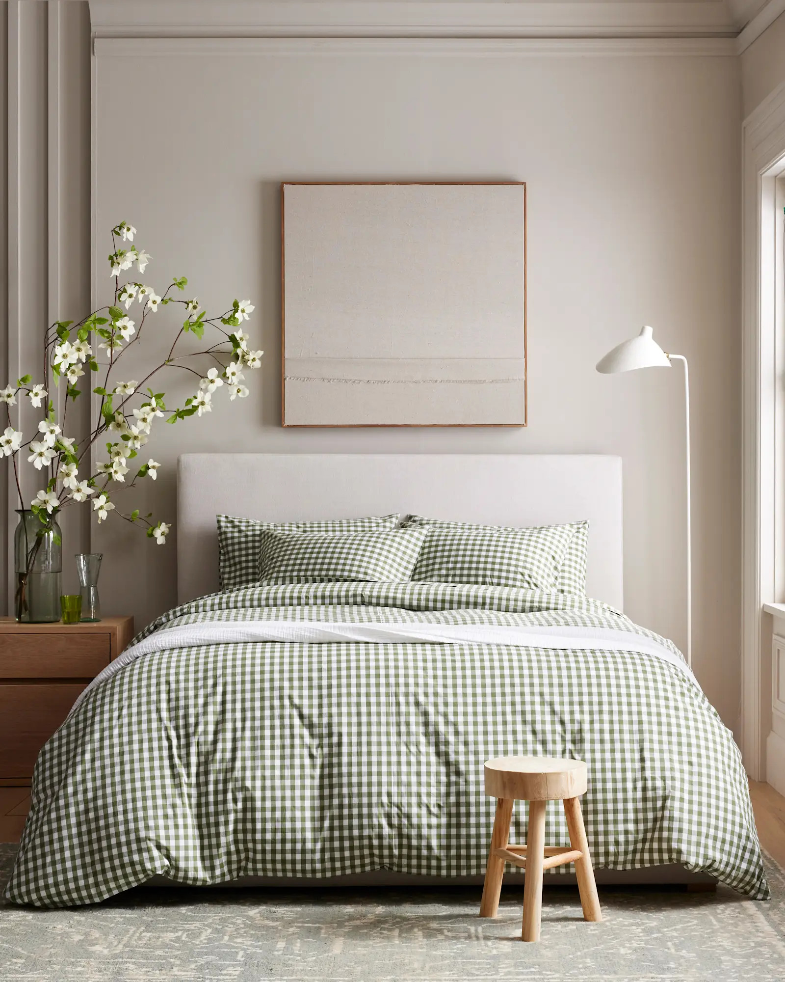 Classic Organic Percale Gingham Duvet Cover | Quince