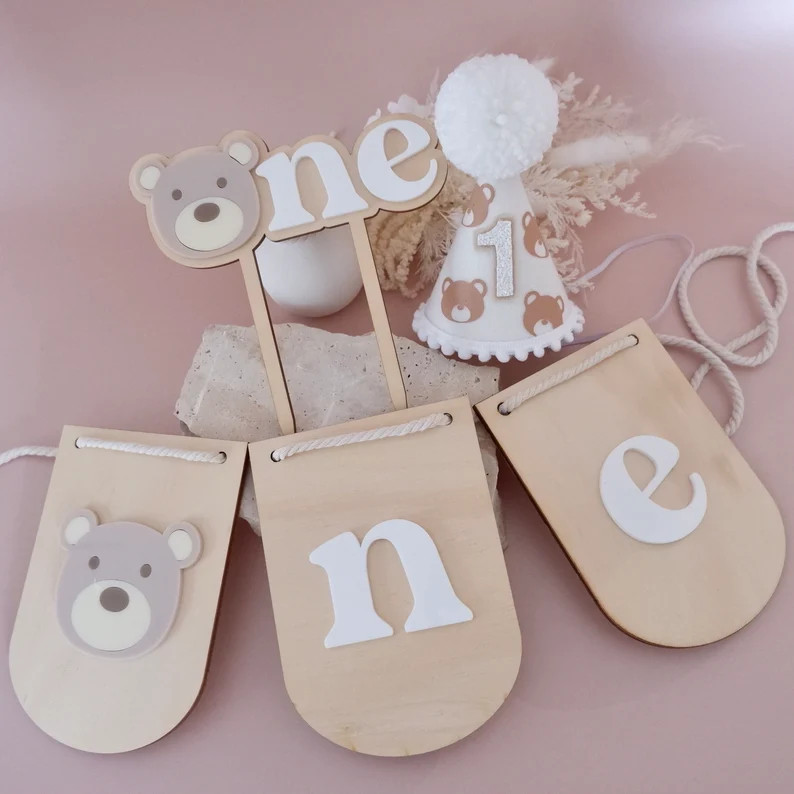 Beary First Cake Topper First Birthday Cake Topper One Cake Topper Cake Smash - Etsy | Etsy (US)