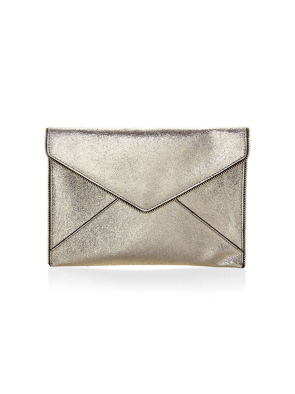 Leo Metallic Leather Envelope Clutch | Saks Fifth Avenue