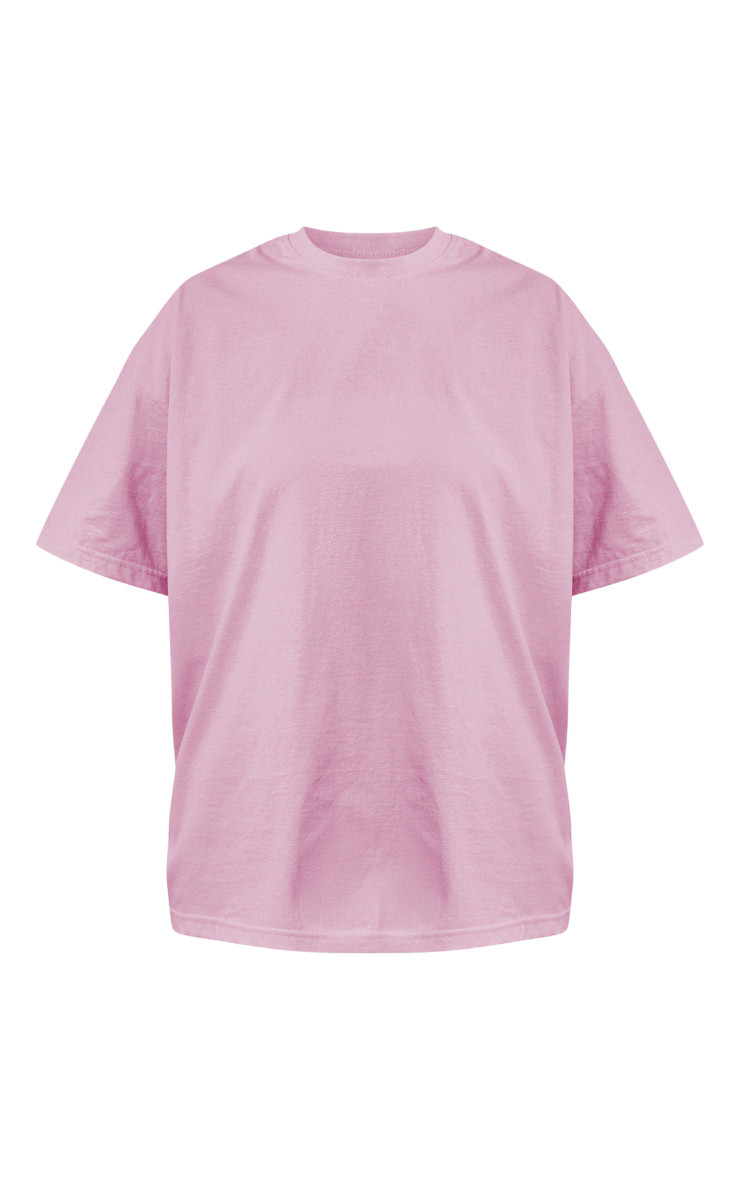Candy Pink Cotton Oversized Boxy T-Shirt | PrettyLittleThing US
