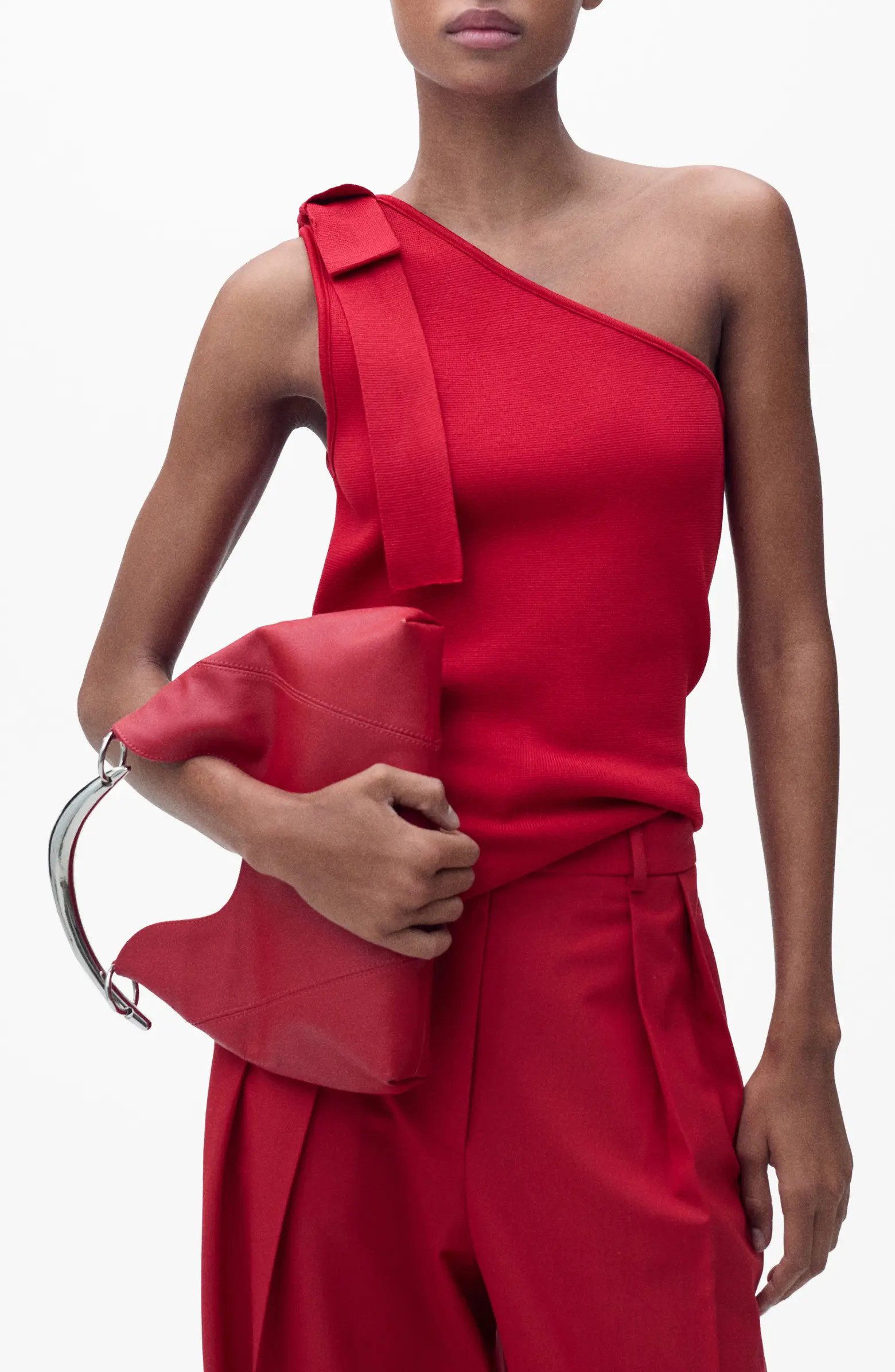 MANGO Asymmetric One-Shoulder Top | Nordstrom | Nordstrom