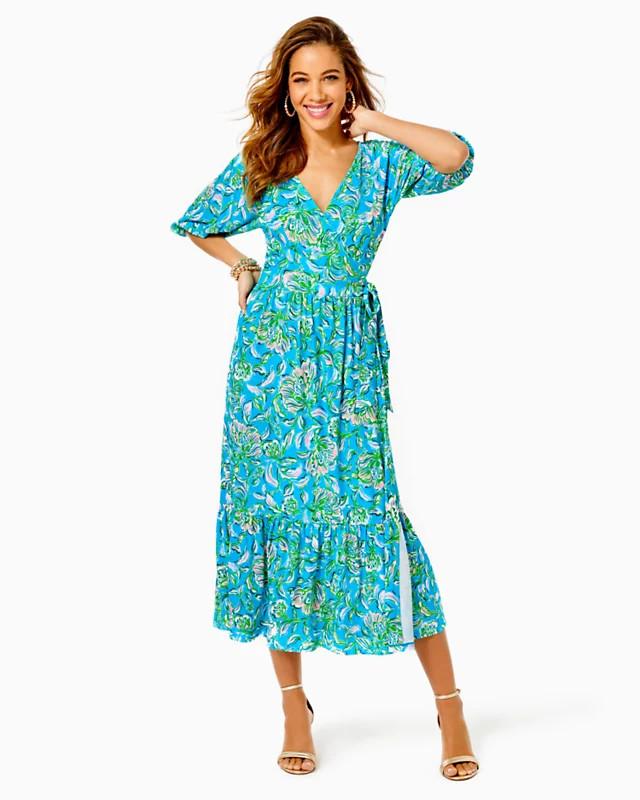 Brantley Midi Wrap Dress | Lilly Pulitzer
