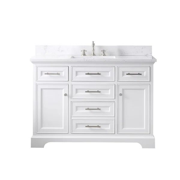 Currahee 48'' Single Bathroom Vanity with Engineered Stone TopSee More by Three Posts™Rated 4.6... | Wayfair North America