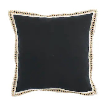 allen + roth Solid Black Square Summer Throw Pillow | Lowe's