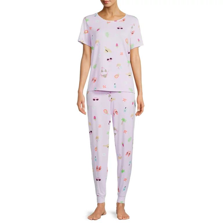Secret Treasures Women's T-Shirt and Joggers Pajama Set, 2-Piece | Walmart (US)