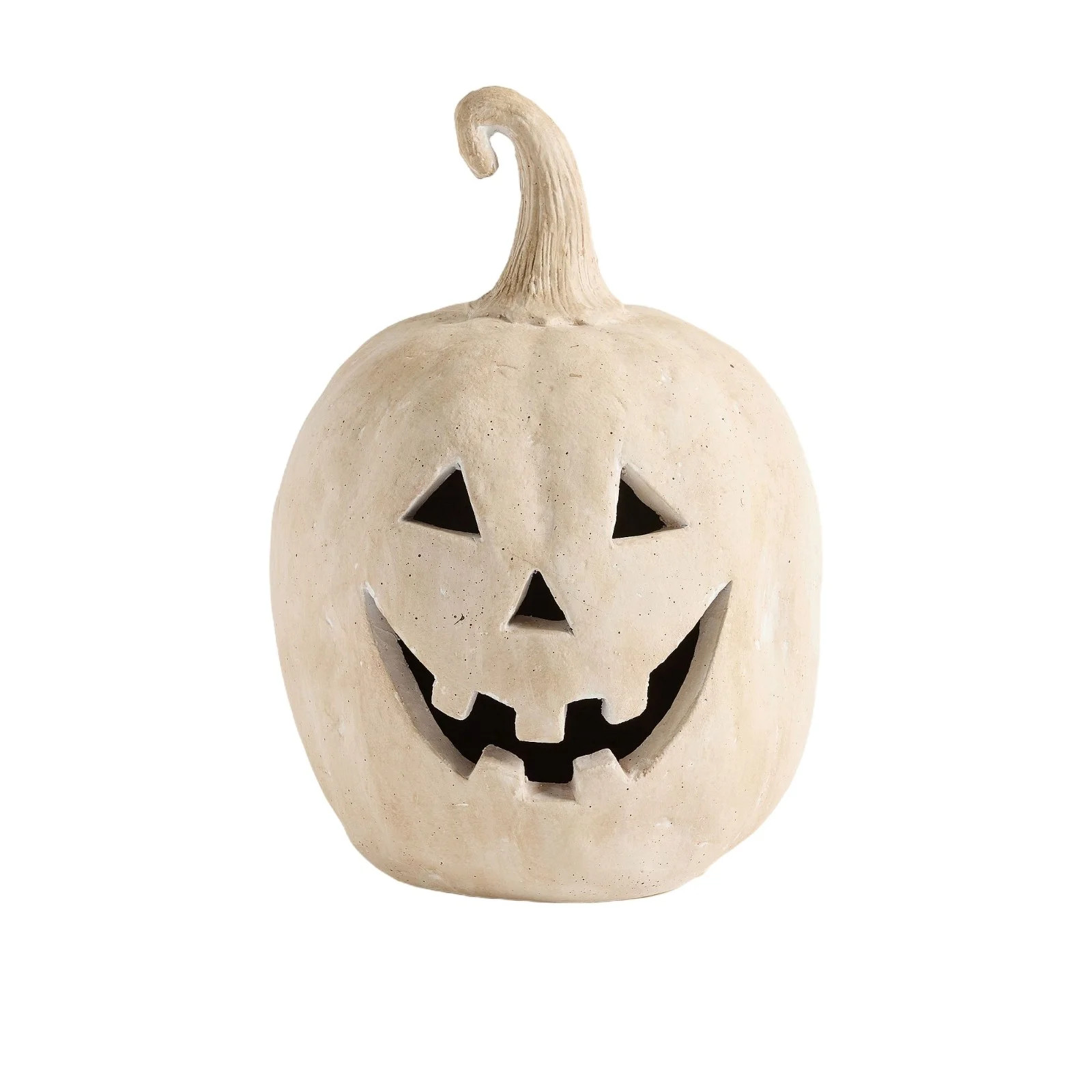 Hallowmas Hand-Carved Terracotta Jack-O'-Lantern, Artisanal Pumpkin Candle Holder for Gothic & Fa... | Walmart (US)