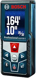 Amazon.com: BOSCH Blaze GLM50C Bluetooth Enabled 165ft Laser Distance Measure with Color Backlit ... | Amazon (US)