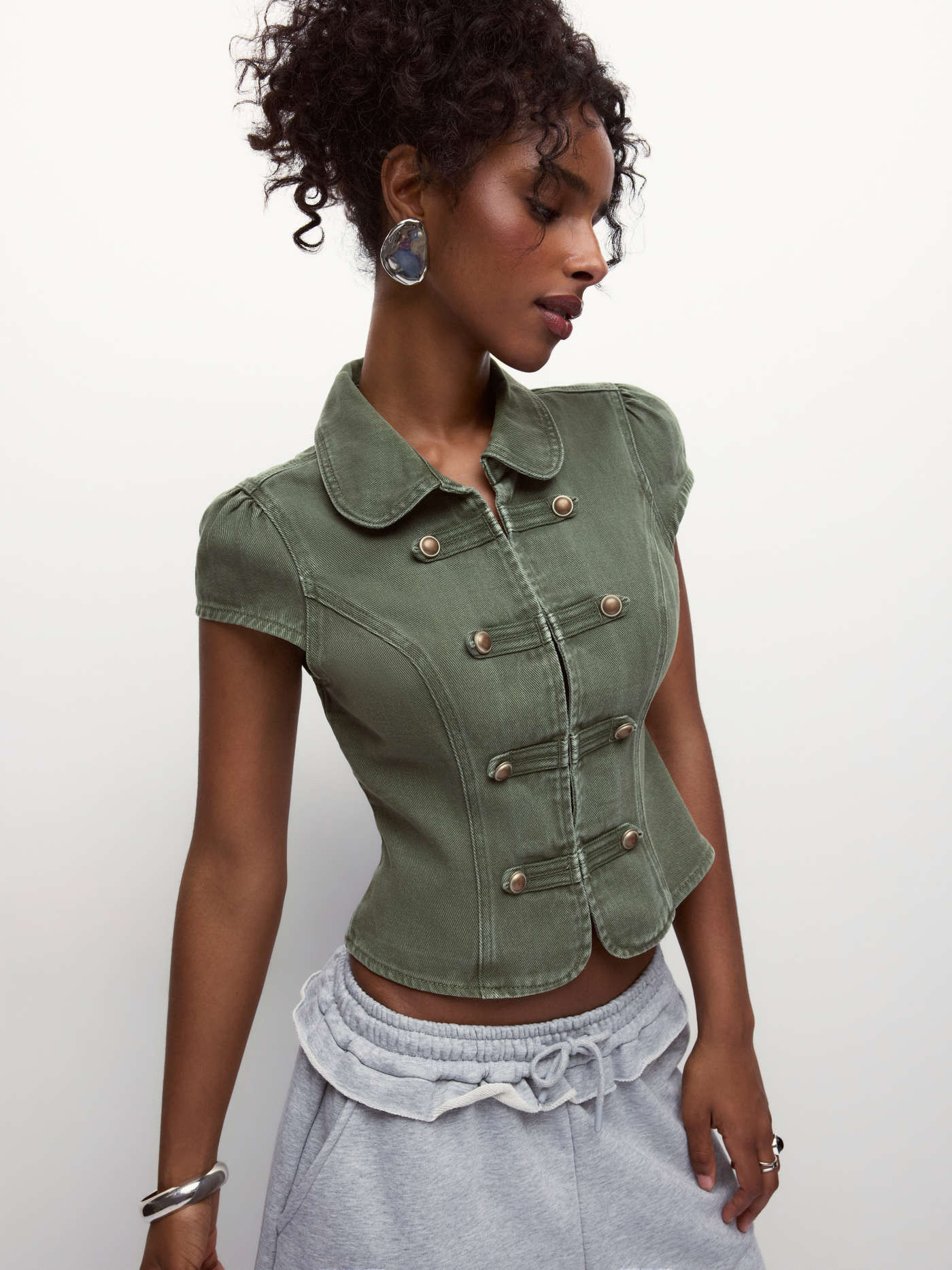 Denim So Metal Top For School Daily Casual Date | Cider