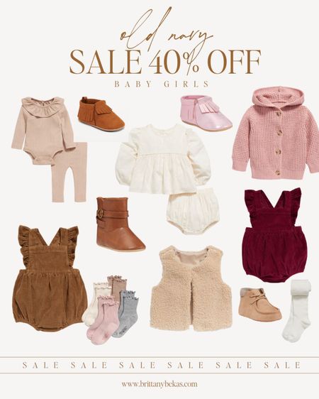 A roundup of my favorite baby girl fall family photo outfits from old navy. Everything is 40 off now so grab them today! 

Family photo outfits - fall fashion 2023 - fall family pictures - neutral family photo outfits - old navy - baby girl fall outfits - family pictures - baby vest - baby shoes 