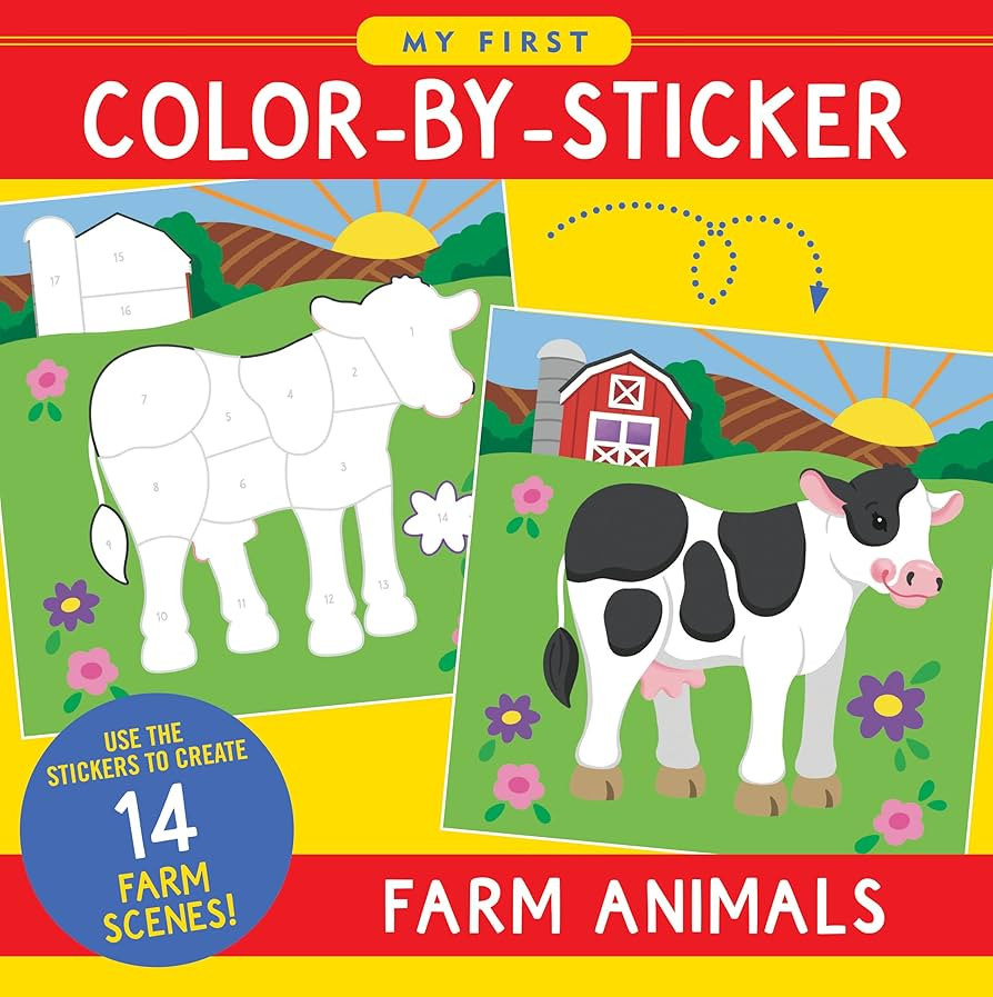 My First Color-By-Sticker Book - Farm Animals | Amazon (US)