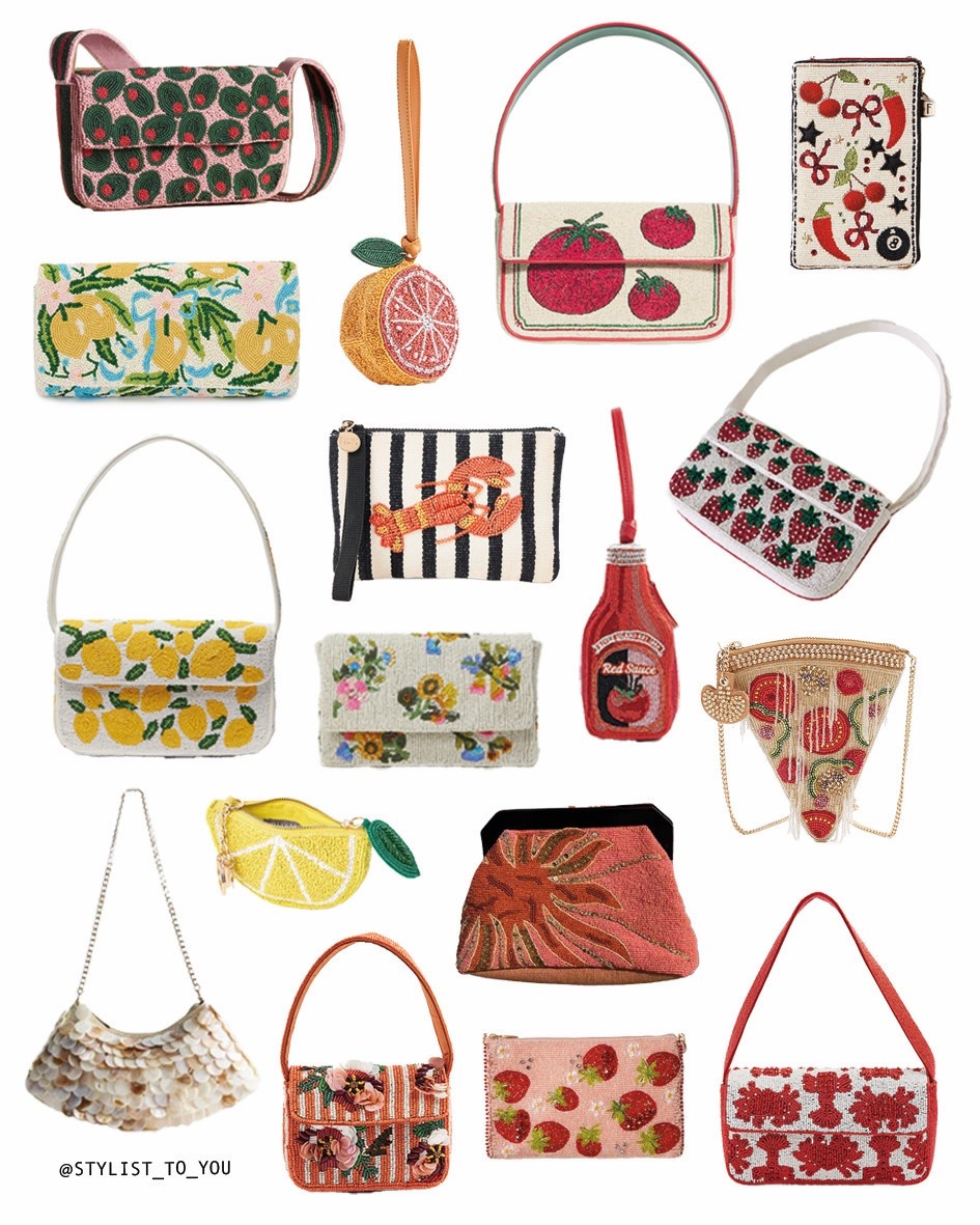 Beaded bags are having a moment 🦞🍋🍕from shimmering strawberries to twinkling tomatoes, these belong on a menu- a beaded bag for every outing ✨

SAVE for inspo, SHARE with friends, FOLLOW for more
✨ @stylist_to_you
✨ @stylist_to_you
✨ @stylist_to_you

🛍️ If you’d like links to any of the items sent directly to your DM, comment BAG. Make sure to follow me to receive the DM!

You can also shop these outfits on my LTK, link in bio or by tapping the ‘JUNE 25’ highlight later.

Lobster, lemon, chilli, novelty bag, summer bag, trending, fun fashion, colourful fashion, Pinterest inspired, summer wedding, festival fashion, Ibiza outfits, gen Z, pattern, cool girl, cute, accessories,  styling, elevated basics, happy, vibrant, Amal fi coast vibes, vacay, floral, olive, orange, ketchup, kitsch

#LTKsummer #LTKbag #LTKuk