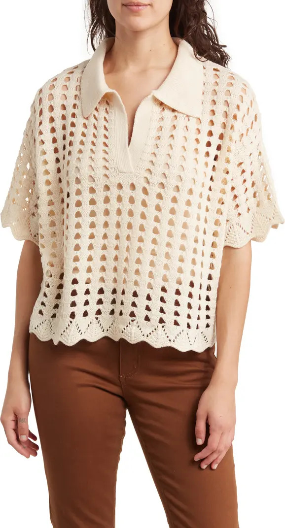 Crop Crochet Sweater | Nordstrom Rack