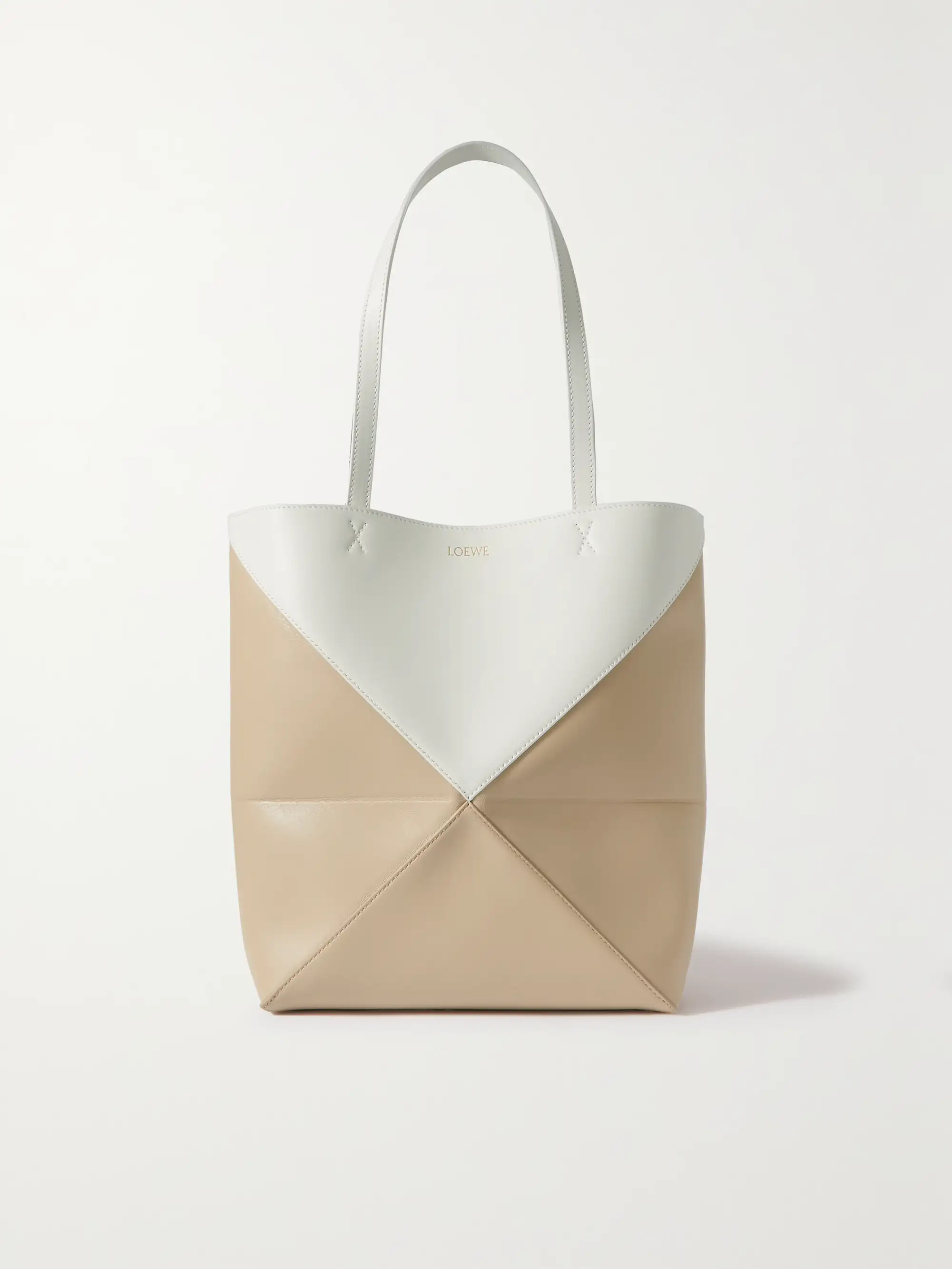 LOEWE Puzzle Fold convertible medium two-tone leather tote bag | NET-A-PORTER | NET-A-PORTER (US)